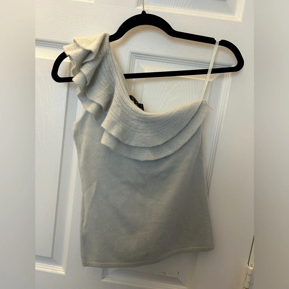 ! Ralph Lauren black label  one shoulder cashmere top